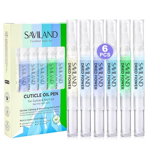 Saviland Cuticle Oil Pen with Aloe & Vitamin E – 6 Pcs