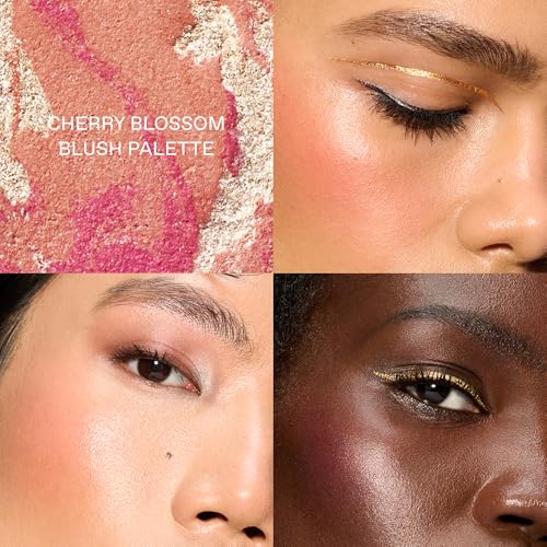 Cherry Blossom Blush Palette & Brush Set - Coral Creamy Blush