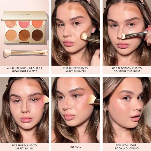 ICONIC LONDON Multi-Use Cream Blush Palette - Bronze & Highlight
