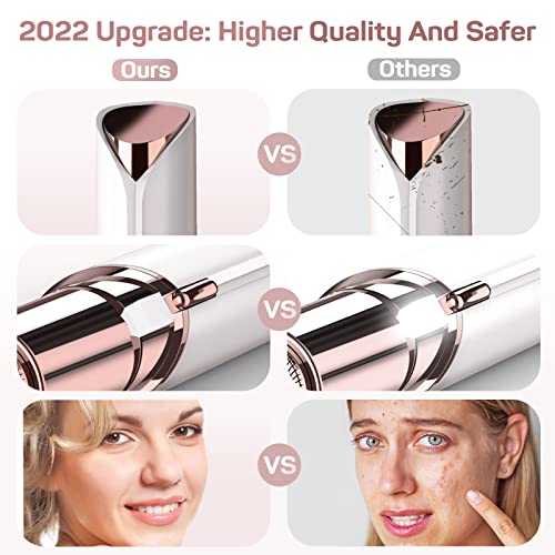 Facial Hair Removal for Women, Gurelax Electric Face Shaver, Painless Facial Hair Remover, Rechargeable Hair Removal Device for Lip, Chin with a Velvet Bag