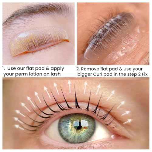 Korean Lash Lift Shields Asian Flat Shields 1mm Thin Lash Lift Pad For NO.1 Perm Soften Eyelashes Lash Lifting Pads For Salon Usage Flatter Rods For Perming Lashes Thoroughly (Gold)