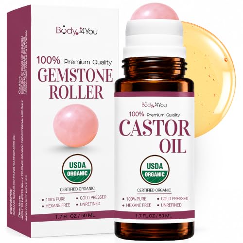 Castor Oil Roll-On for Lashes & Brows - 1.7oz Amber Glass