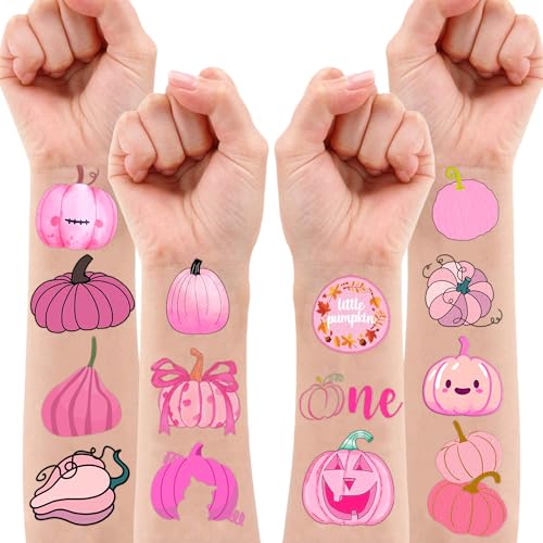 Little Pumpkin Temporary Tattoos 10 Sheets 100 PCS Fall