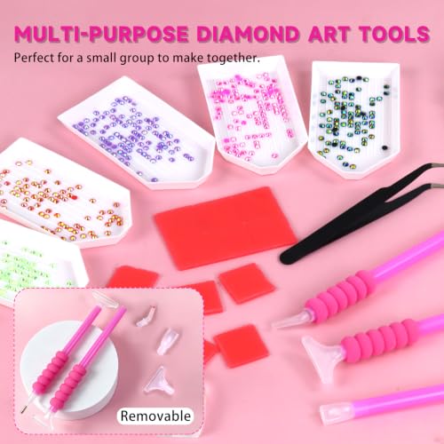 30 Pcs Diamond Painting Pen Set with Sorting Trays - Rhinestone Art Tools