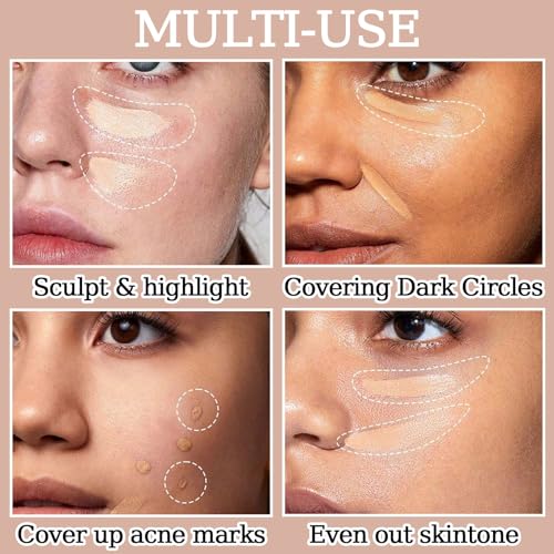 6-Color Correcting Concealer Palette with Brush