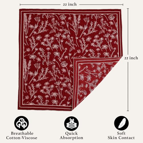 Soft Cotton Viscose Bandana 22x22" for Women & Men