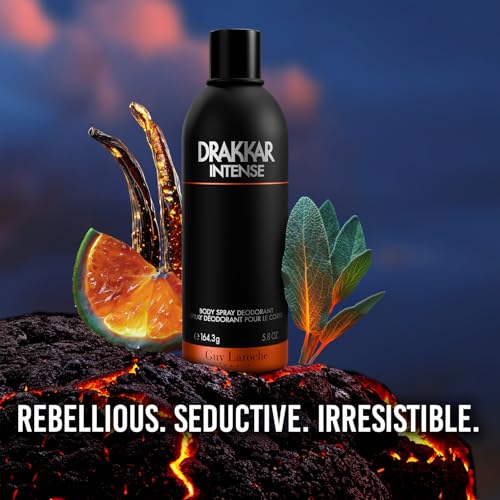 Guy Laroche Drakkar Intense Body Spray for Men, 5.8 Fl.Oz