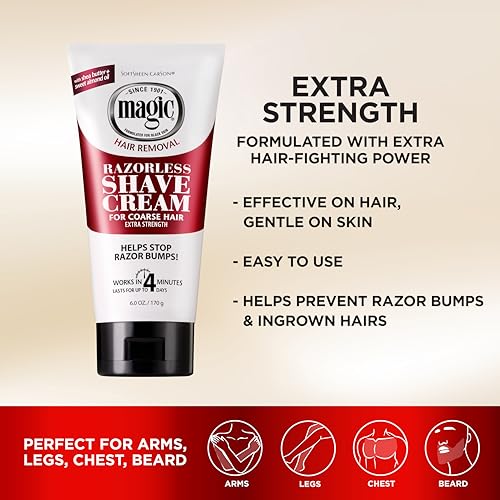 SoftSheen Magic Razorless Shaving Cream, 6 oz Extra Strength