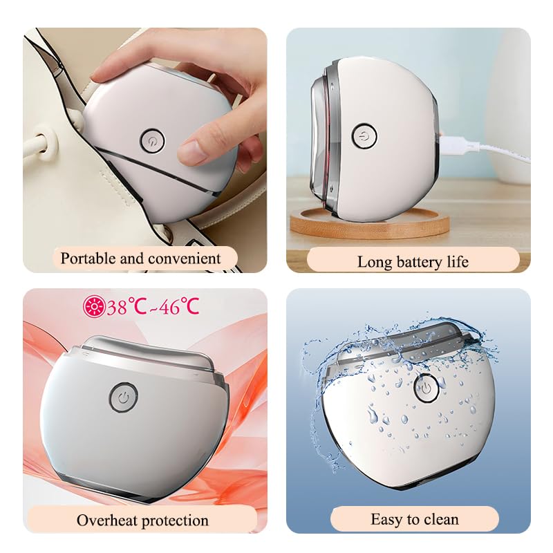 Electric Gua Sha Facial Massager with Red Light Therapy