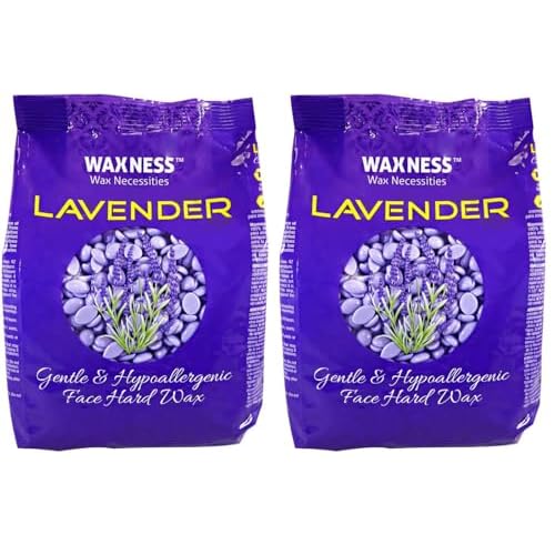 Waxness Premium Luxury Lavender Face Hard Wax Beads 0.8 lb / 400g (Pack of 2)