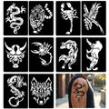 Tribal Tattoo Stencils Kit - 10 Large Designs, 5 A4 Sheets