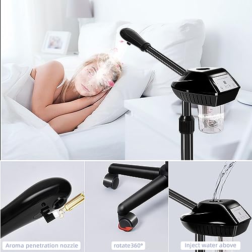 Facial Steamer with Adjustable Height & 360° Rotation