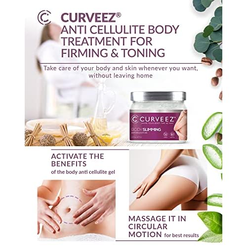CURVEEZ Slimming Cream, Navel Arm Leg Belly Fat Burning Cream, Weight Loss Skin Firming Moisturizing Massage Gel for Cellulite, Soothing, Relaxing, Tightening & Slimming (16 Oz)