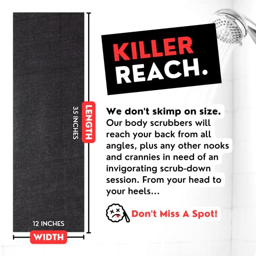 Extra Rough Exfoliating Washcloth - 2 Pack Back Scrubber