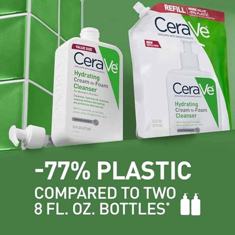 CeraVe Hydrating Cream to Foam Cleanser for Dry Skin - 16 oz