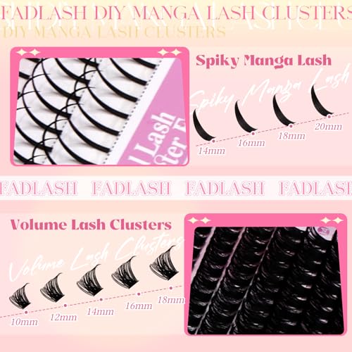Lash Clusters 100D Eyelash Extensions - 10-20mm D Curl & Spikes
