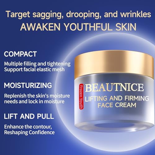 Anti-Aging Face Moisturizer, Lifting Firming Neck Cream to Reduce Fine Lines for Women and Men with Hyaluronic Acid & Niacinamide,1.76 fl oz