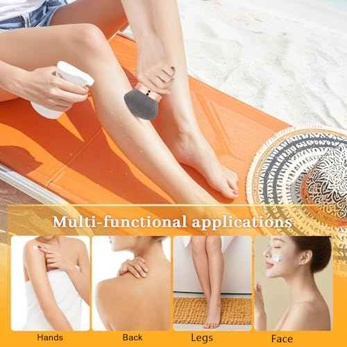 Yoseng Extra Large Body Makeup Brush For Self Tanner ? 74mm Wide-headed Vegan Kabuki Brush for Body Makeup, Tanning & Shimmer | Big Fluffy Bronzer Brush with Protective Travel Cover