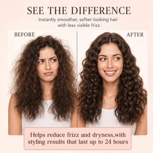 MyTend Air Dry Hair Cream with Castor Oil for Frizz Control & Styling, Vegan, 5.22 Fl Oz