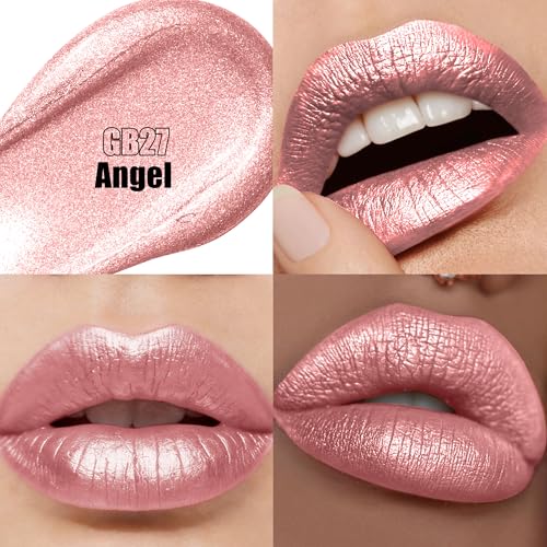 Nude Metallic Lipstick & Lip Liner Combo 2-in-1 Waterproof