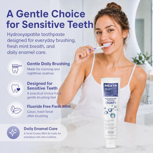 MEXYA Nano Hydroxyapatite Fluoride-Free Toothpaste 2 Pack for Sensitive Teeth