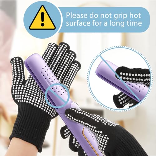 Heat Resistant Gloves with Silicone Grip - 2 Pack