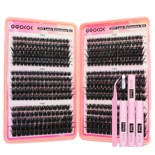 DIY Eyelash Clusters Kit - 100D 120D 150D with Bond & Seal