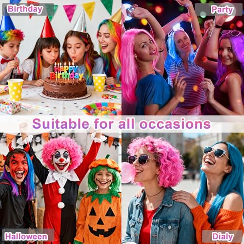 Temporary Hair Chalk 8 Colors - Washable Neon Glow UV