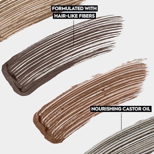 Urban Decay Big Bush Volumizing Tinted Brow Gel (Dark Drapes - Universal Dark Brown), Waterproof, Smudge-Resistant, Flake-Resistant, Buildable Brow Gel Fibers, Up to 24 HR Hold - 0.19 fl oz