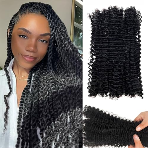 Afro Kinkys Bulk Human Hair 30g/Pack for Mini Twist, Braiding Hair for Dreadlocks, Loc Repair, Dreadlock Extensions Human Afro kinkyhair Bulk for Twists Natural Black 22 Inch