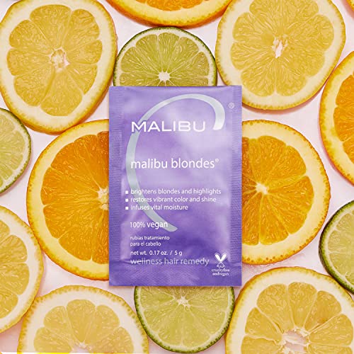 Malibu C Blondes Wellness Remedy - Hair Discoloration Remover & Brightener with Vitamin C, 1 Packet - Blonde Hair Care