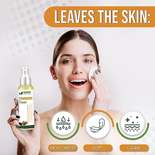 AMVital Turmeric Skincare Bundle ? Cleanser, Toner, Cream & Serum for Radiant, Even-Toned Skin