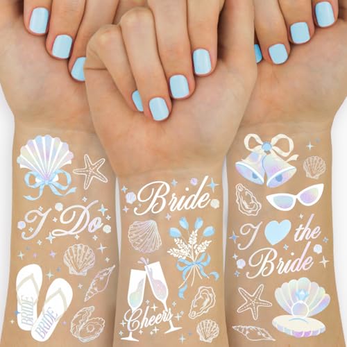 Seashell & Wedding Bell Temporary Tattoos - 54 Designs