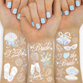Seashell & Wedding Bell Temporary Tattoos - 54 Designs