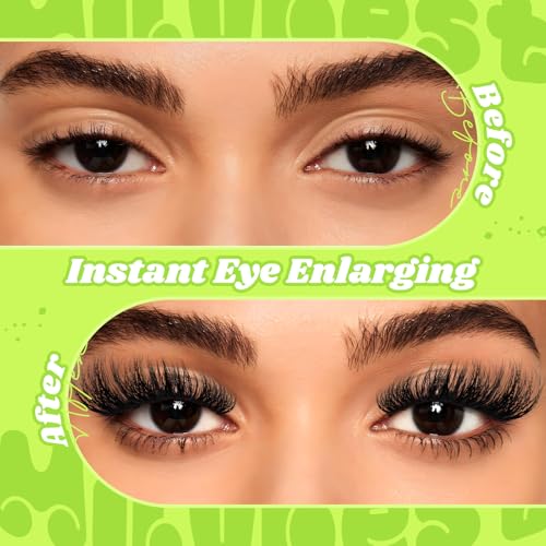 MilyBest Fluffy Wispy Lash Clusters - 88pcs D Curl 8-16mm