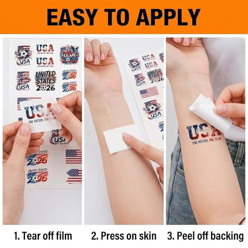 Brazil World Cup 2026 Tattoos 22-Piece Set | Temporary Soccer Party Favors