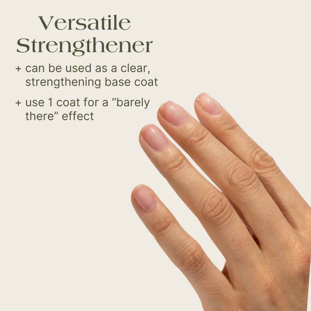 Botanist Nail Rescue Kit | Nail Strengthening Polish + Growth Serum | Grow and Strengthen Nails Damaged from Acrylics, Dip, and Gel Manicures | Non-Toxic, 84% Plant Based, 21-Free & Vegan (Rose)