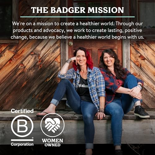 Badger Organic Healing Hand Balm for Hard Working Dry Hands - 2 oz Tin