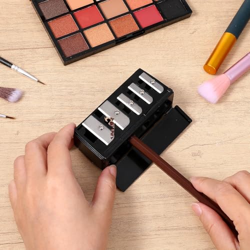 5-Hole Cosmetic Pencil Sharpener (2 Pack) for Eyeliner & Lip Liner Pencils