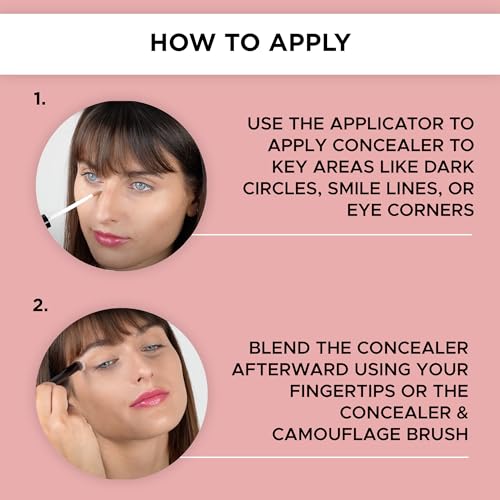 ARTDECO Waterproof Long-Wear Concealer - Soft Ivory - Full Coverage, Matte Finish, and Nurturing Formula for Dark Circles and Imperfections - 0.24 Fl Oz