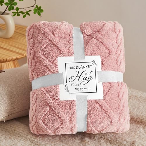 Gifts for Women Self Care Gifts Get Well Soon Gifts, Rose Relaxation Spa Gift Basket Sets with Luxury Flannel Blanket, Unique Mothers Day Mom Gifts Basket for Mom Wife Grandma Sister Friend