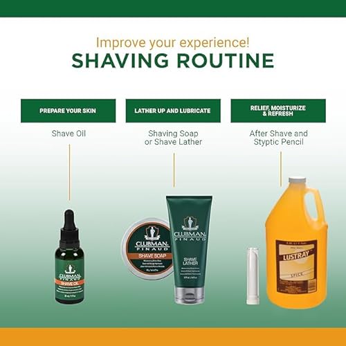 Clubman Lustray Spice After Shave - Classic Refreshing Scent Aftershave for Men, Barbershop & Home Use Splash, 1 Gallon