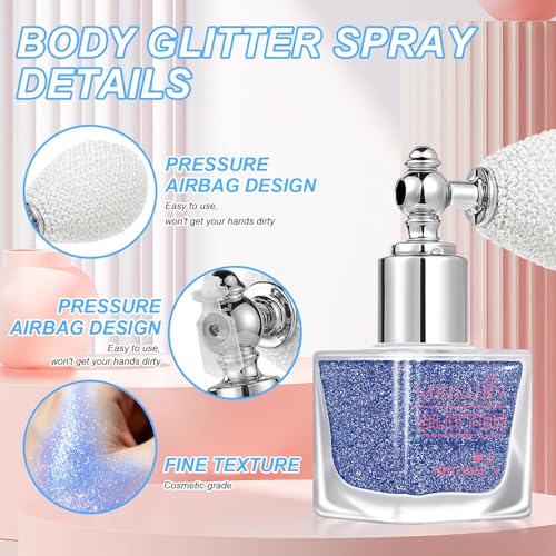 Holographic Glitter Spray Powder – Hair & Body Shimmer (2 Pack)
