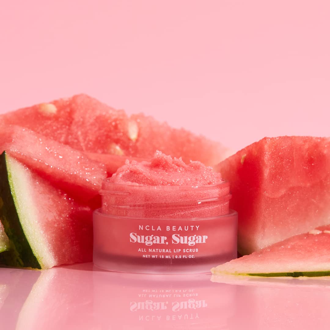 NCLA - Natural Sugar, Sugar Lip Scrub | Vegan, Cruelty-Free, Clean Skincare (Watermelon)