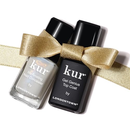 LONDONTOWN kur Original Nail Conceal & Go Duo Set, Includes Original Nail Illuminating Concealer & Gel Genius Top Coat, 2 Piece Set, 0.4 Fl Oz