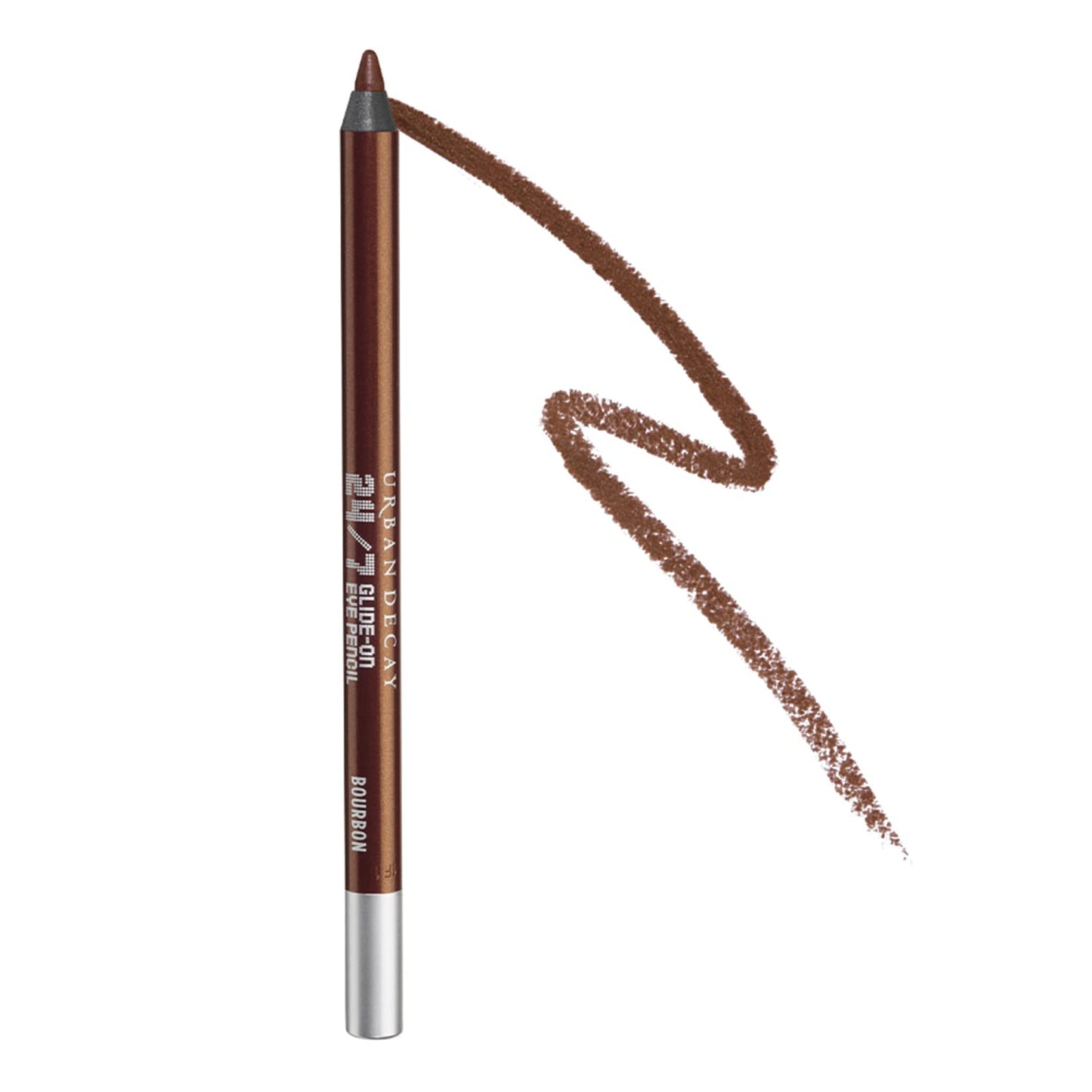 URBAN DECAY 24/7 Glide-On Waterproof Eyeliner Pencil (Bourbon - Dark Brown Shimmer), Smudge-Proof, Transfer-proof, Long-lasting Colored Eye Liners, Hydrating Vitamin E, Cruelty-free - 0.04 oz