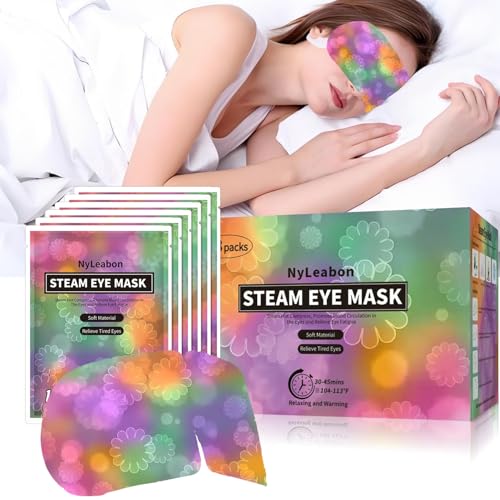 48 Packs Steam Eye Mask for Eyes, Disposable Self Heating Warm Compress Eye Mask, Heated Sleeping Eye Patch Help for Eyes Spa, Relief Stress Eye Fatigue