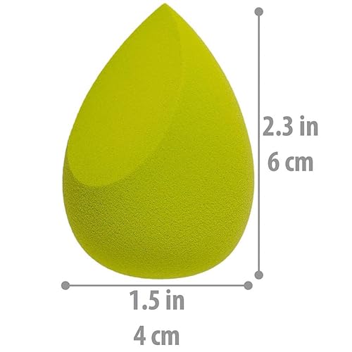 SHANY Perfect Finish Makeup Blender Sponge - Full Size Latex-Free Beauty Sponge Microfiber For Foundation, Beauty Details, and Blending - Green
