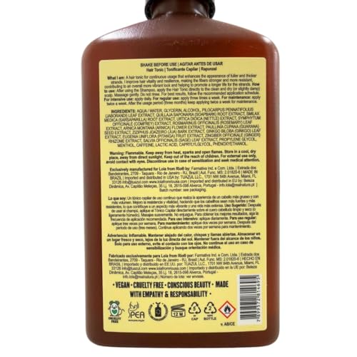 Lola Rapunzel Hair Growth Tonic - Natural Hair Loss Solution for Thicker, Healthier Hair