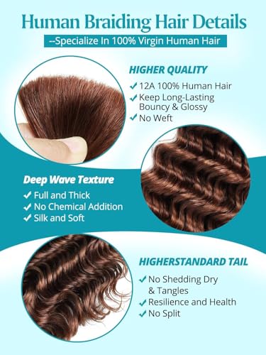 160g Boho Braiding Hair 5 Bundles Brown 18 Inch Curly